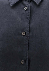 Aspesi Long-Sleeved Buttoned Shirt Blue 5422C19585098_Blue_54417961