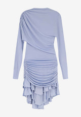 Self-Portrait Gathered Mini Dress Light Blue SS26167SBLBLUE_Blue_42176883