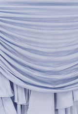 Self-Portrait Gathered Mini Dress Light Blue SS26167SBLBLUE_Blue_42176883