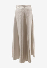 ALYSI Belted Midi Skirt Beige 116007P6230GZ_Grezzo_54417908