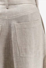 ALYSI Belted Midi Skirt Beige 116007P6230GZ_Grezzo_54417908