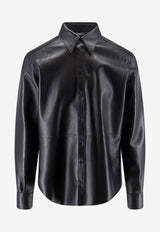 Dolce & Gabbana Leather Buttoned Shirt  Black G5NP9LHULFYN0000_Black_40005264