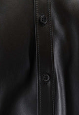 Dolce & Gabbana Leather Buttoned Shirt  Black G5NP9LHULFYN0000_Black_40005264