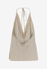 ALYSI Halterneck Mesh Top Beige 116201P6057BURRO_BURRO_54417991
