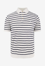Polo Ralph Lauren Logo Striped Polo T-shirt White 710B13894003_DECKWASH WHITE COMBO_48136817