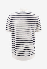 Polo Ralph Lauren Logo Striped Polo T-shirt White 710B13894003_DECKWASH WHITE COMBO_48136817
