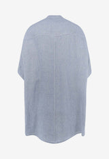 ALYSI Buttoned Short-Sleeved Top Light Blue 116927P6230CE_Light Blue_54417901