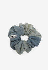 Diesel Logo Plaque Scrunchie Blue X10633P5499H9749_Light Blue_44131746