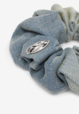 Diesel Logo Plaque Scrunchie Blue X10633P5499H9749_Light Blue_44131746