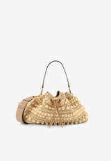 Jimmy Choo Bon Bon Beaded Raffia Bucket Bag Natural BONBONBCKTEWRICNATURALCAPPUCCINOGOLD_Naturalcappuccinogold_40005147
