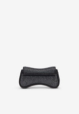 Diesel Rhinestone Flap Bag Black X10521P8766T8013_Black_44131719
