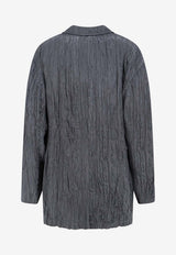 ALYSI Single-Breasted Wrinkled Blazer Gray 216809P6047LQ_Liquirizia_54417934