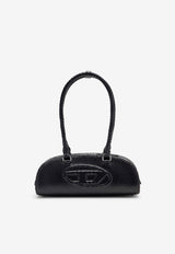 Diesel 1DR Dome Snakeskin Leather Shoulder Bag Black X10641P8958T8013_Black_44131754