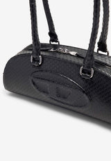 Diesel 1DR Dome Snakeskin Leather Shoulder Bag Black X10641P8958T8013_Black_44131754
