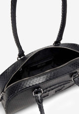 Diesel 1DR Dome Snakeskin Leather Shoulder Bag Black X10641P8958T8013_Black_44131754