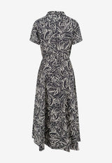 Aspesi Printed Midi Shirt Dress Black 2982L13769241_Stampa nera_54417986