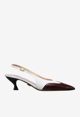 Thom Browne 50 Calf Leather Slingback Pumps Multicolor FFI017AL0126_612