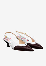 Thom Browne 50 Calf Leather Slingback Pumps Multicolor FFI017AL0126_612