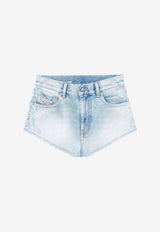 Diesel Bleached Denim Mini Shorts Blue A03557007DM01_Denim_44131664