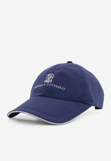 Brunello Cucinelli Logo Embroidered Baseball Cap Blue MM4799859CEF87_BLU COLORATO PERLA_40000114