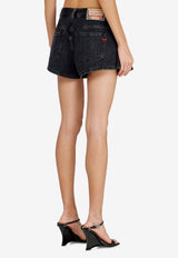 Diesel Pleated Denim Shorts Blue A20654068KE02_Black_44131700
