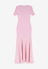 Self-Portrait Lace-Trimmed Midi Dress Pink SS26089MBPPINK_Pink_42176797