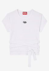 Diesel Oval D Logo Cropped T-shirt White A211970EJAI100_White_44131725