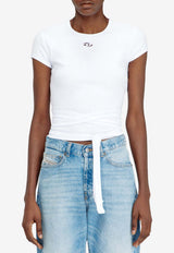 Diesel Oval D Logo Cropped T-shirt White A211970EJAI100_White_44131725