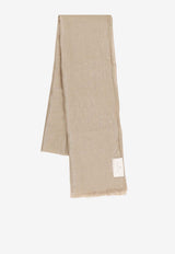 Brunello Cucinelli Linen Lurex Scarf Beige MSCDAGL01CFM75_VANILLE_40000229