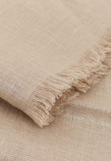 Brunello Cucinelli Linen Lurex Scarf Beige MSCDAGL01CFM75_VANILLE_40000229