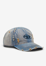 Diesel Distressed Denim Baseball Cap Blue A215410IHCB01_Blue_44131683