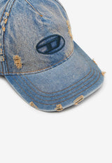 Diesel Distressed Denim Baseball Cap Blue A215410IHCB01_Blue_44131683