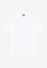 Diesel Logo-Embroidered Crewneck T-shirt White A215620PLAT100_White_44131741