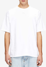 Diesel Logo-Embroidered Crewneck T-shirt White A215620PLAT100_White_44131741