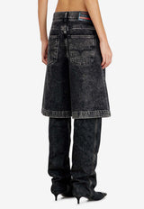 Diesel Logo-Plaque Bermuda Shorts Black A217190ADCE02_Black_44131748