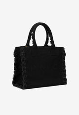 PINKO Medium Beach Fringed Shopper Tote Bag Black 106673A3A4Z99_318eed48-7ad4-41c9-b5ed-9a56a32aef1a