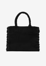 PINKO Medium Beach Fringed Shopper Tote Bag Black 106673A3A4Z99_318eed48-7ad4-41c9-b5ed-9a56a32aef1a