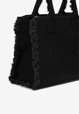 PINKO Medium Beach Fringed Shopper Tote Bag Black 106673A3A4Z99_318eed48-7ad4-41c9-b5ed-9a56a32aef1a
