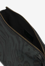 PINKO Animal Print Vanity Pouch Green 106204A35GSD1Q_5894005e-1333-40da-826c-efec9d688943