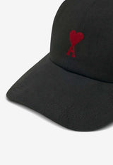 AMI PARIS Ami De Coeur Embroidered Cap Black BFUCP006AW0041_001