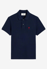 AMI PARIS Ami De Coeur Polo T-shirt Blue BFUPL001760_430