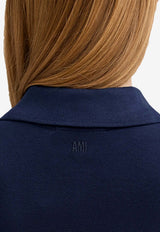 AMI PARIS Ami De Coeur Polo T-shirt Blue BFUPL001760_430