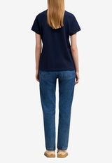 AMI PARIS Ami De Coeur Polo T-shirt Blue BFUPL001760_430