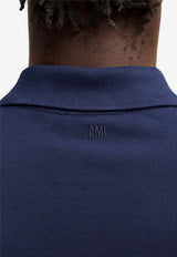 AMI PARIS Ami De Coeur Polo T-shirt Blue BFUPL001760_430