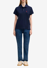 AMI PARIS Ami De Coeur Polo T-shirt Blue BFUPL001760_430