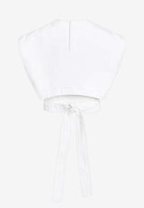 Alaïa Belted Denim Cropped Top White AA9H1482D002C000_White_48013867