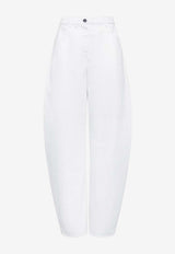 Alaïa Curved Denim Pants White AA9P1215D002B000_White_48013868