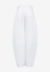 Alaïa Curved Denim Pants White AA9P1215D002B000_White_48013868