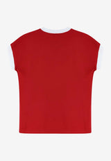 Versace Medusa V-neck T-shirt Red 10236971A178942RC90_LipstickRedWhite_57986473