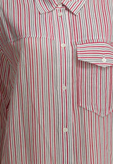 Isabel Marant Etoile Striped Chemisier Dress Red 26PRO0982FCD1I04EECRD_c16eae86-5775-4ed3-b511-0af25b265630